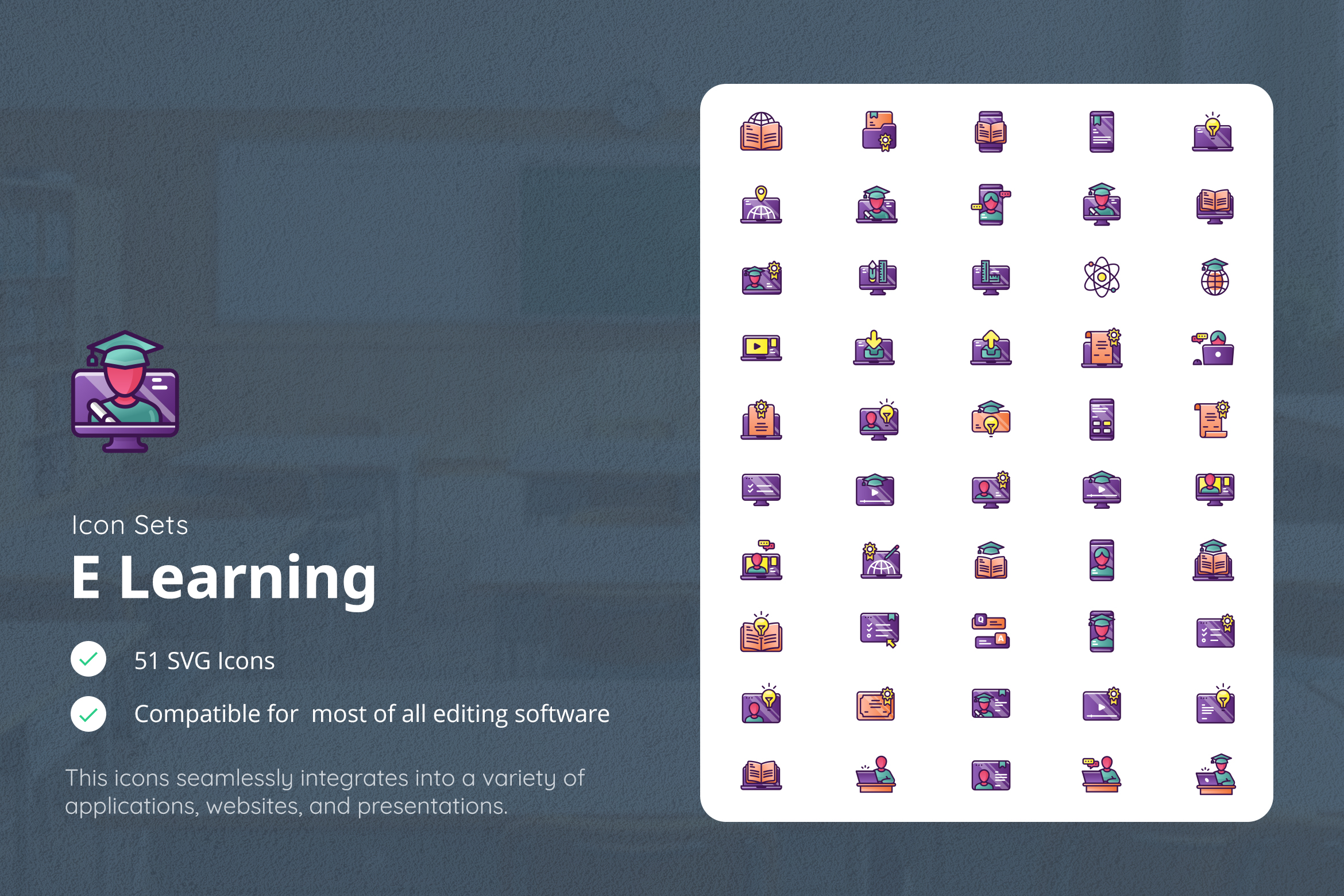 E Learning Icon Sets